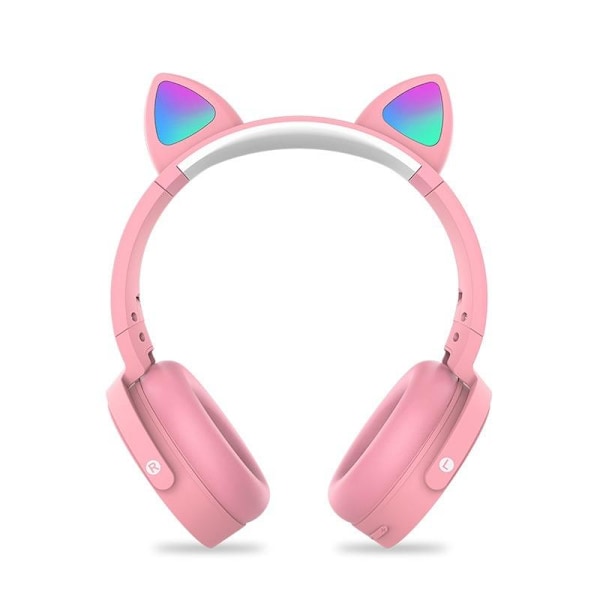 kattöron headset sladdlösa katt bluetooth hörlurar blå