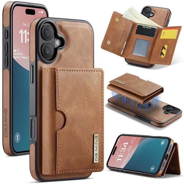 (Til iPhone 14 Plus) DG.MING M6 Serien Magnetisk Pung Etui sort