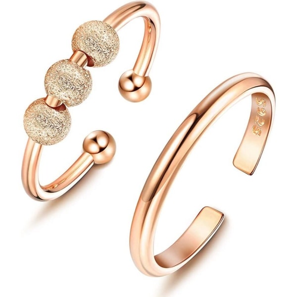 angst angst antistress angst fidget stress ring ringe rosa guld