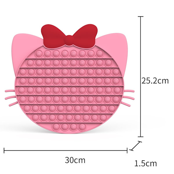 big/mega/stor fidget toys pop it leksak rosa katt 30cm