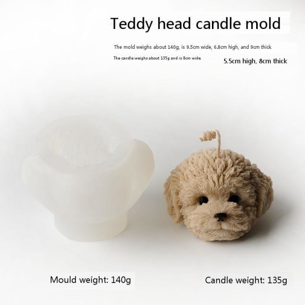 kynttilän muotit sytytä kynttilät tee-se-itse muotit silikonimuotissa lz22029 teddy avatar