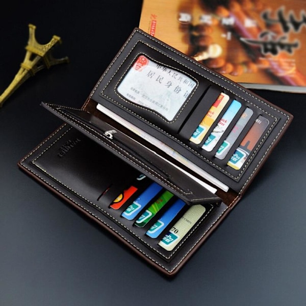 Baellerry Herr Business Design Korthållare Plånböcker PU Läder V Kaffe 18.5cm*9cm*1.8cm