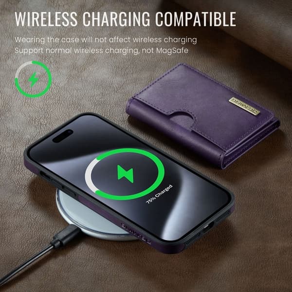 (For iPhone 12 / iPhone 12 Pro) DG.MING M6 Serien Magnetisk Lommebok grønn
