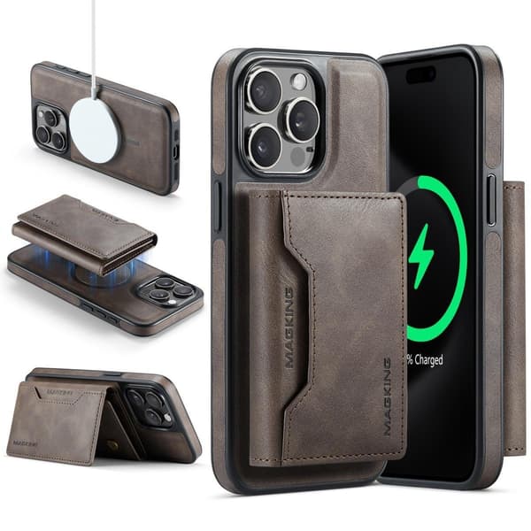 (För iPhone 12 Pro Max) MAGKING K2 MagSafe Telefonfodral: Stark olivgrön