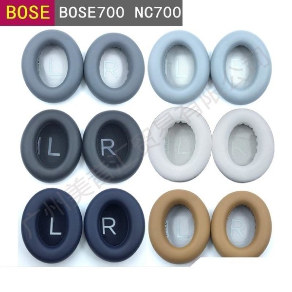 öronkuddar / huvudbågskuddar för Bose 700 NC700 grå lambskin