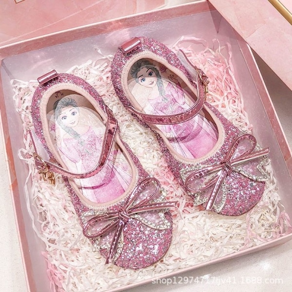 elsa prinsessa kengät lapsityttö paljeteilla hopeanvärinen 21 cm / koko 35