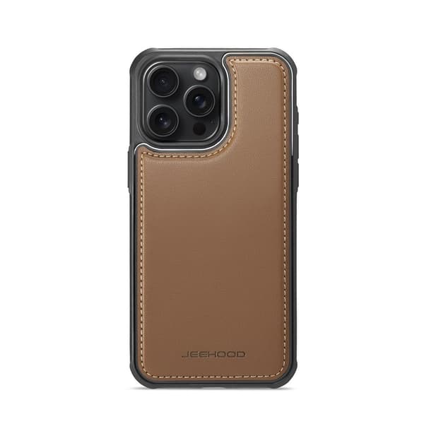 (For iPhone 12 Pro Max) Holdbart støtsikkert mobildeksel med forbedret grep og krystallklar design brun