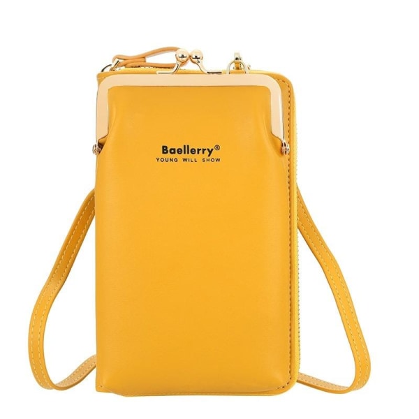 skulderrem tasker pung skuldertaske med skulderrem til mobil gul