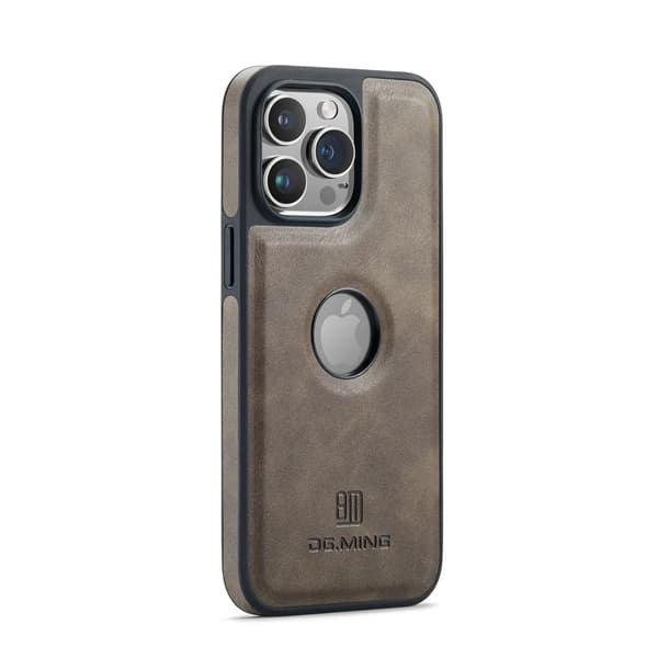 (For Samsung Galaxy S24 FE) DG.MING DG.MING Premium Leather Mobile Case – Thin and Shockproof Case with Logo Cutout Kaffe