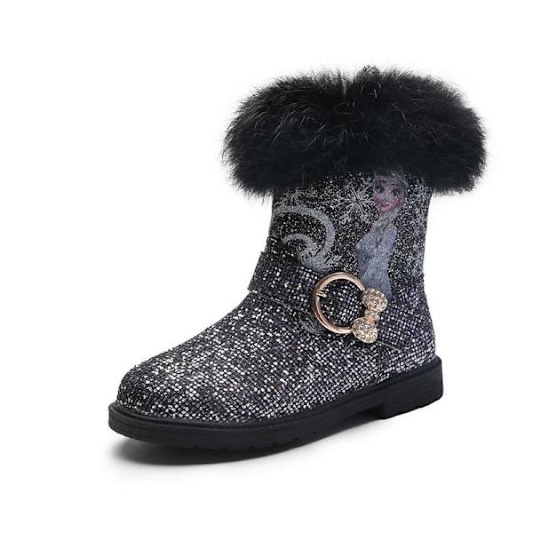 prinsesskor elsa skor barn festskor svart 18.5cm / size28