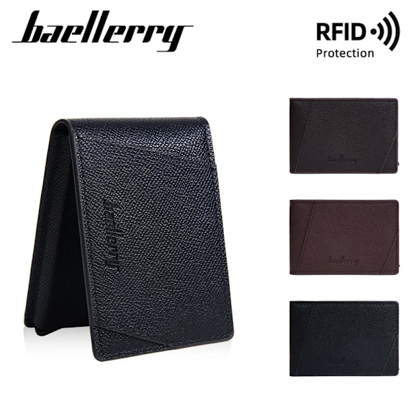 Baellerry RFID-blokerende aluminiums kortholder Slim pung til sort