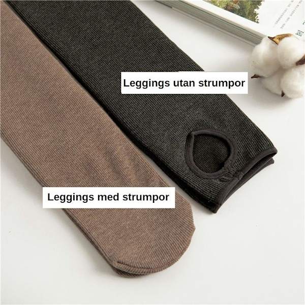 Vinter varma fleece fodrade strumpbyxor leggings dam varma scrun Mörkgrå Leggings utan strumpor