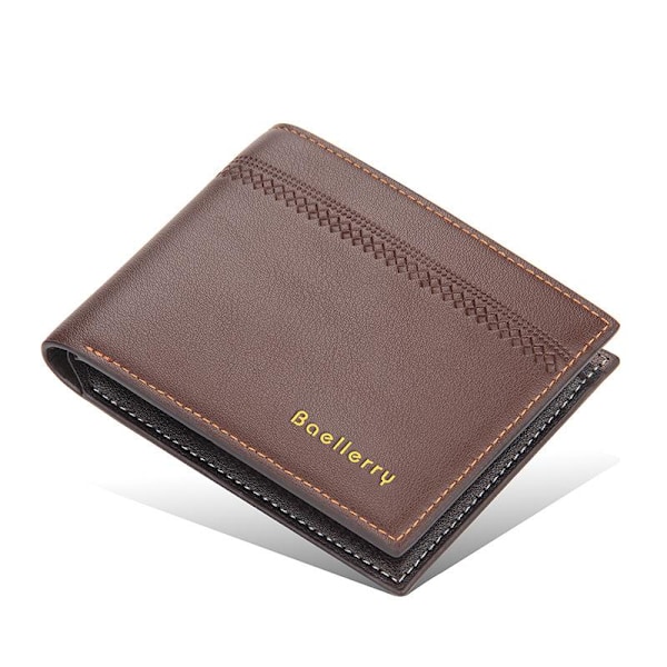 Baellerry Herre Bifold tegnebog visitkortholder læderetui brun 12 cm * 10 cm * 2 cm