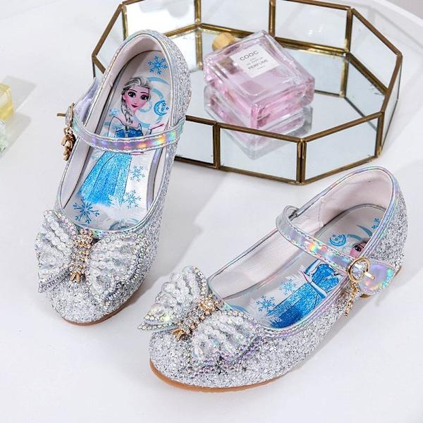 prinsesskor elsa skor barn festskor blå 18.5cm / size29