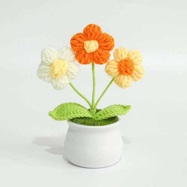 virkning stickning hobby hantverk ren handstickad konstgjorda bl Puffblommor 2