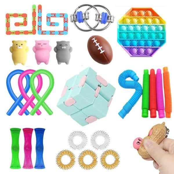 fidget toys pop it stressbollar fidget toys pack/set 26 st