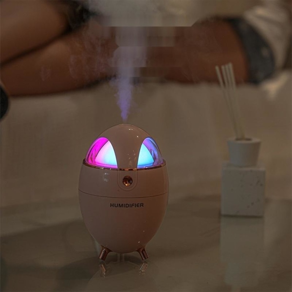 Luftfuktare aroma diffuser humidifier med led-ljus rosa