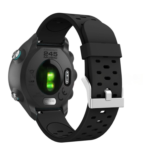 rannekoru silikoni Garmin forerunner 245/645 vivoactive 5 musta/harmaa
