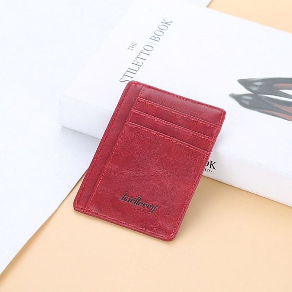 Vintage RFID-suojattu korttikotelo - Ohut Minimalistinen Moni- musta