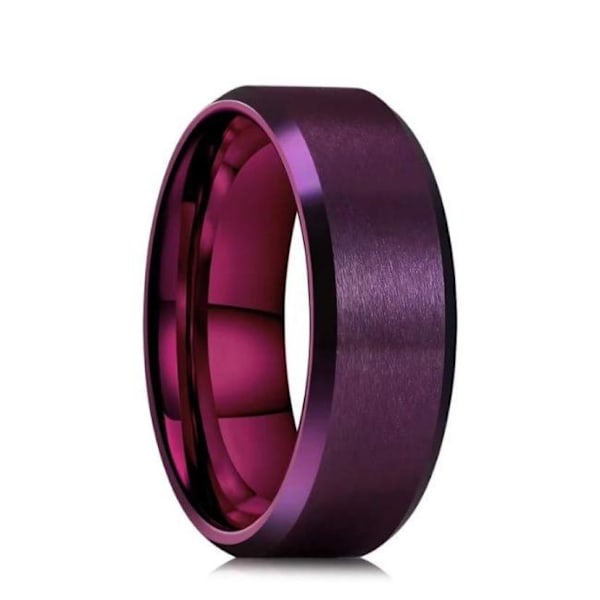 Dobbelsidig Klassisk Matt Gaze Ring - Polert Sølvplate Smykke 8 mm gull nr. 9