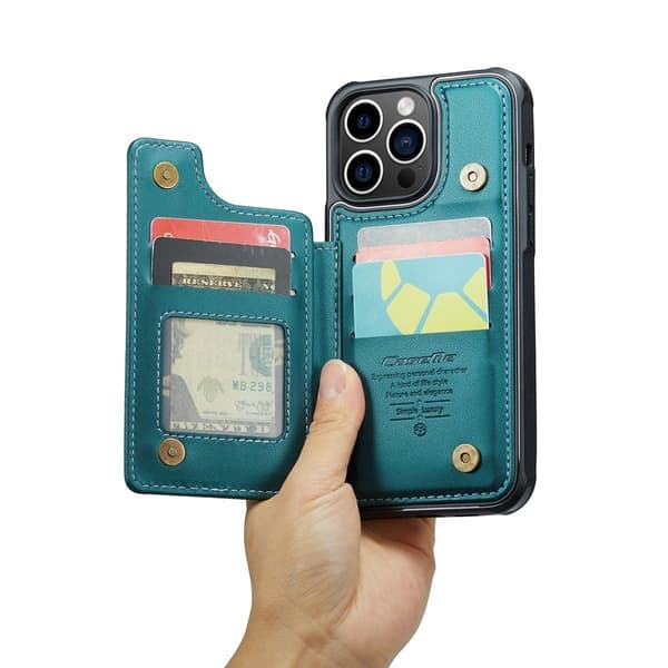(Til Samsung Galaxy Z Fold 5) Pung etui med RFID-blokering, støttefod og 5 kortlommer sort