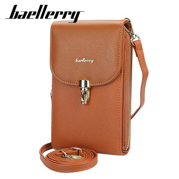 Baellerry Kvinder Crossbody Taske Clutch Læder Kortholder Telefon lyserød 18,5 cm * 10 cm * 5 cm