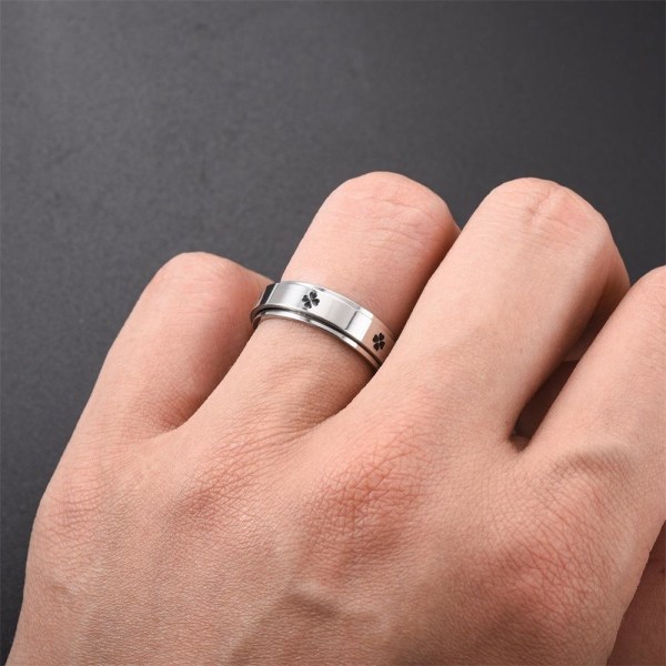 anti-ångest spinner fidget roterande ring ringar Size6/16.4mm