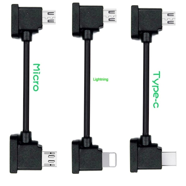 Valaistus / USB Type-C / Micro-USB-kaapeli DJI SPARK MAVIC PRO:lle USB Type-C PVC 15cm
