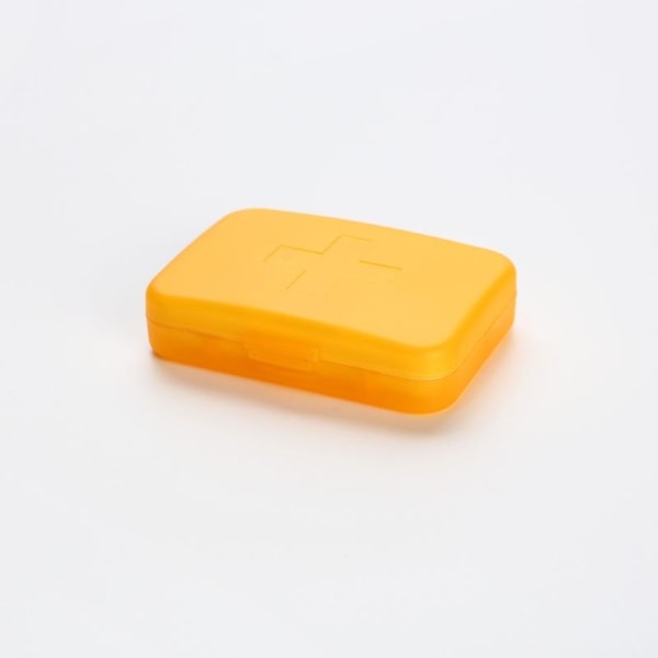 tablett dosett för väska / pillerlåda medicindosett 6 fack orange