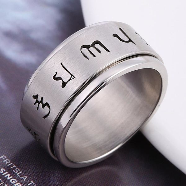 antistress spinner roterende fidget ring ringe hvid Koko 9/19mm