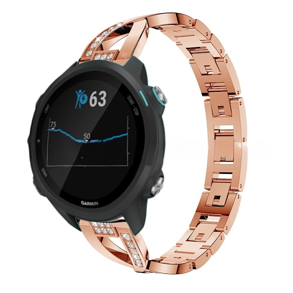 armband stål Garmin forerunner 245M/645 rosa guld