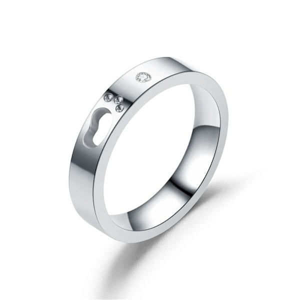 Timantin Jalkajäntti Parirenkaat - Elegantit inlayed sormukset 4mm naisten koko 8