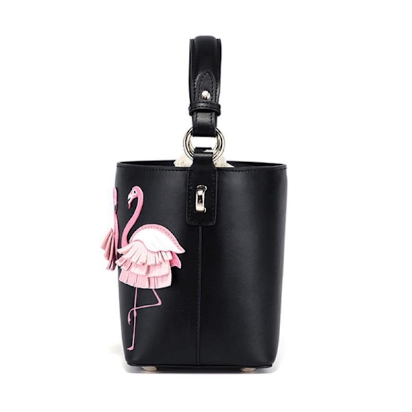 Flamingo Bucket Bag Naisten Tytöt Muoti Olkalaukku Crossbody Bag Mare vaaleanpunainen