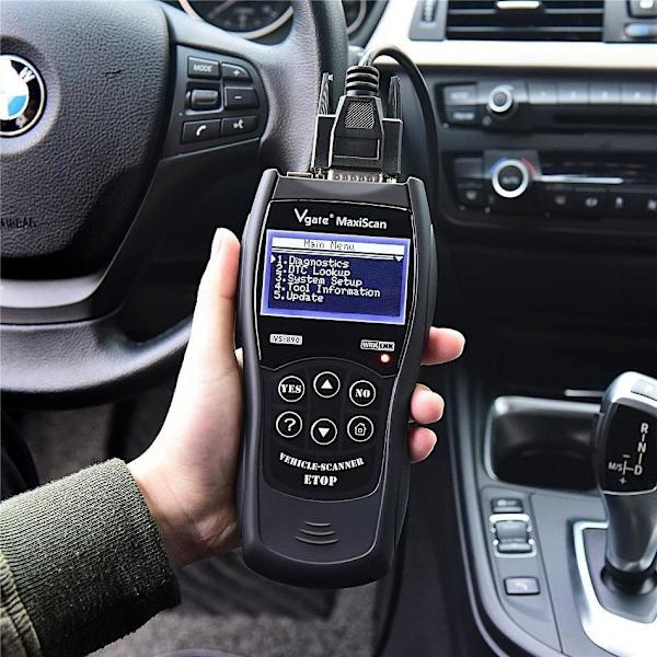 Vgate VS890 OBD II Code Reader Scanner - 13 sprogstøtte og bil som på billedet