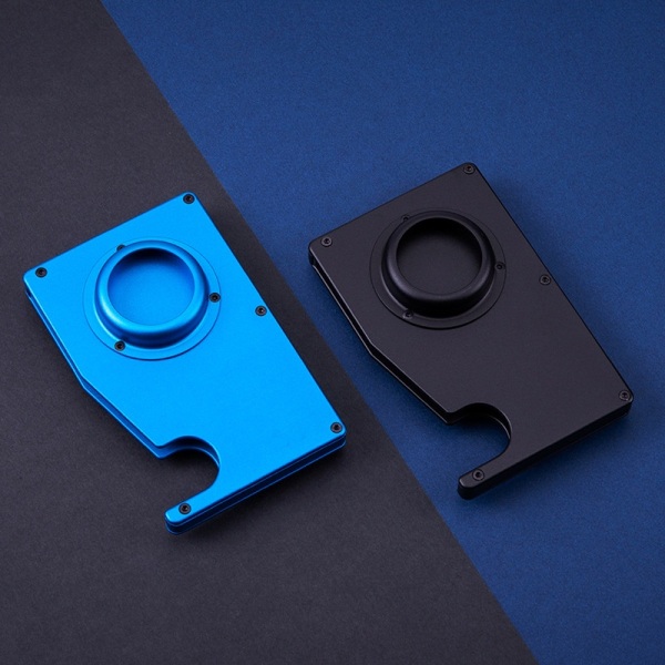 airtag plånbok wallet korthållare kort RFID blå