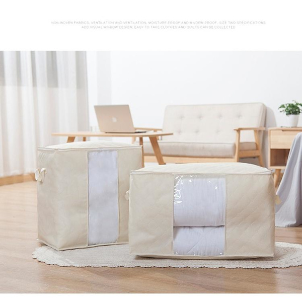 Opbevaringsboks Garderobe Organizer Opbevaringspose til lagner, betræk marineblå 70*50*30cm