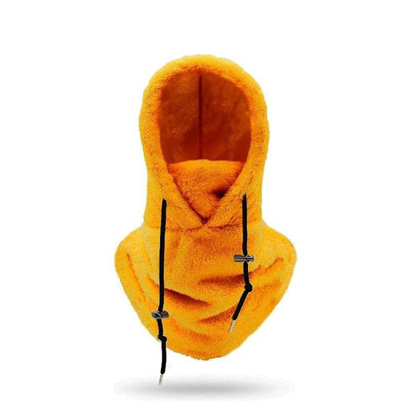Vintersykling varm maske skihette arctic fleece hette vindtett kald oransje