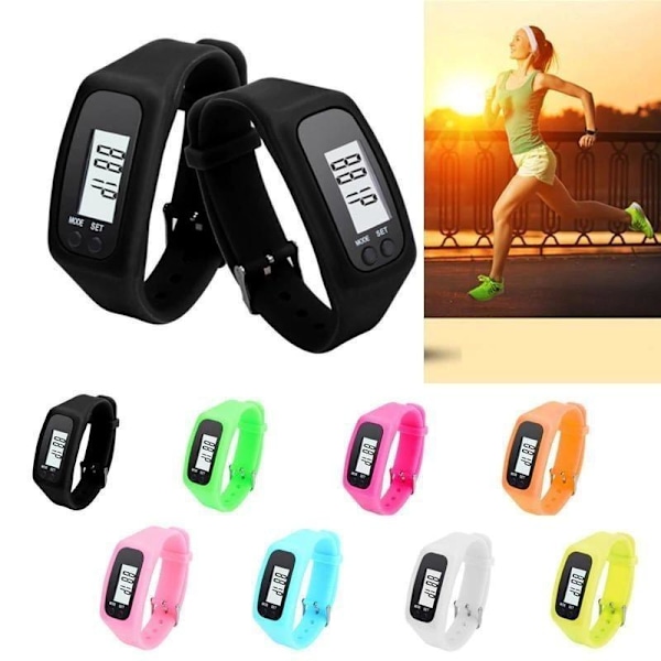 Stegräknare Pedometer Svart