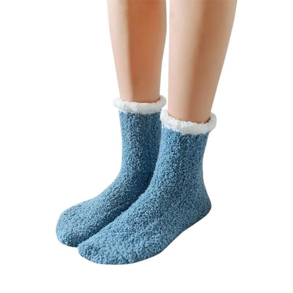 Kvinnor mode höst vinter varm mjuk fluffig strumpor pack 5 par