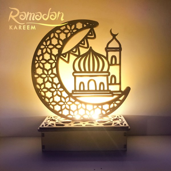 Ramadan eid mubarak dekorasjon led lys