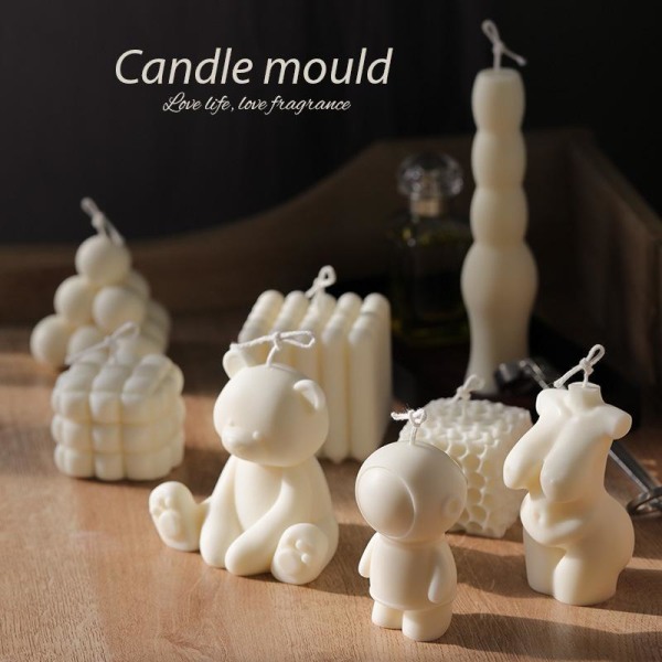 kynttilän muotit sytytä kynttilät tee-se-itse muotit silikonimuotissa lz22087 croissant