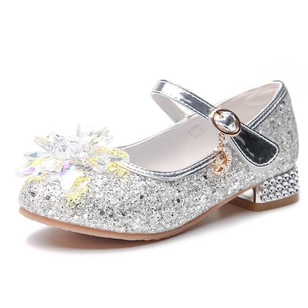 prinsesskor elsa skor barn festskor silverfärgad 15.5cm / size23