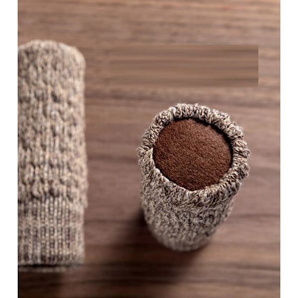 Halkfria strumpor för möbeltassar golvskydd bord stol stolsben b 16st/Beige 8cm
