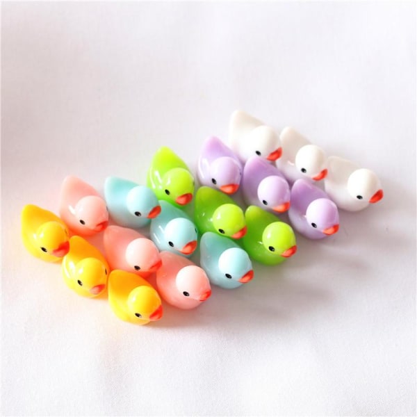 Mini ducks mini små ankor gummianka gul anka Miniatyr djur 50/10 Rosa 100st