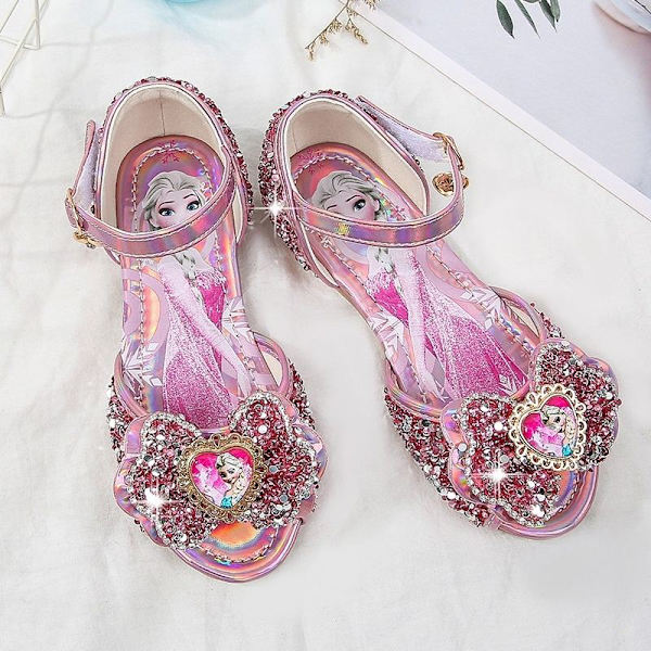 prinsesskor elsa skor barn festskor rosa 18.5cm / size28