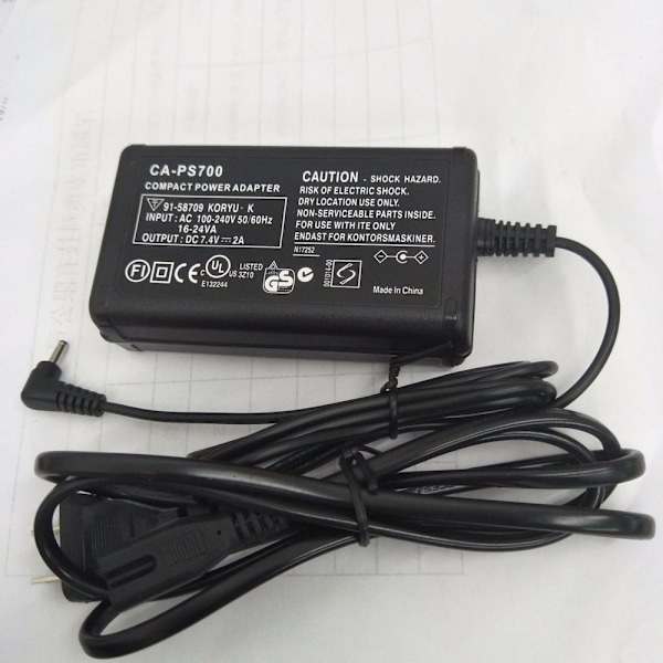 Canon CA-570 Netstrømsadapter Oplader til kameraer HFM400 HFM32 XA20 XA sort Sæt i to dele