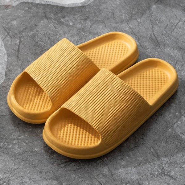 mjuka tofflor slider sandaler skor herr dam massagetofflor gul 36/37