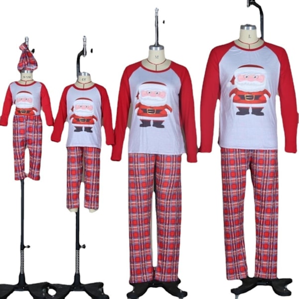 julkläder julpyjamas familj pyjamasbyxor jultröja pyjamas set barn 4