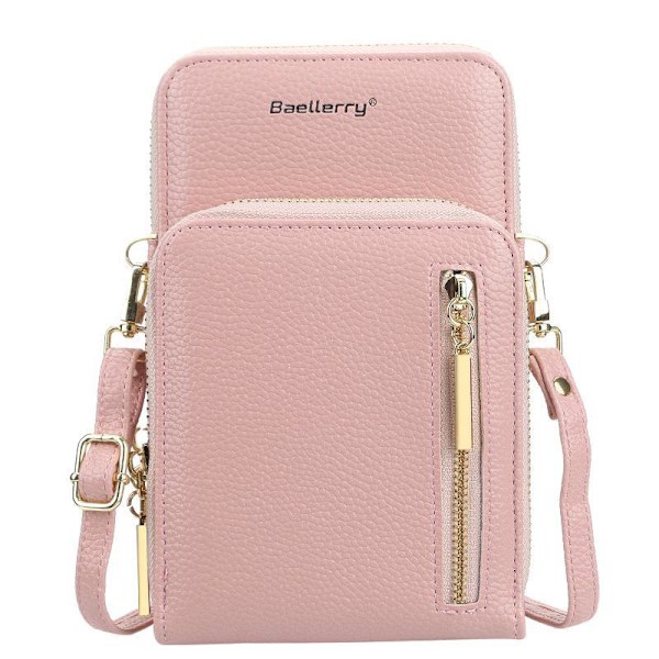 Baellerry Kvinder Skuldertasker Lynlås Telefon Tasker Mode Læder Cross mørkeblå 19 cm * 12 cm * 5 cm