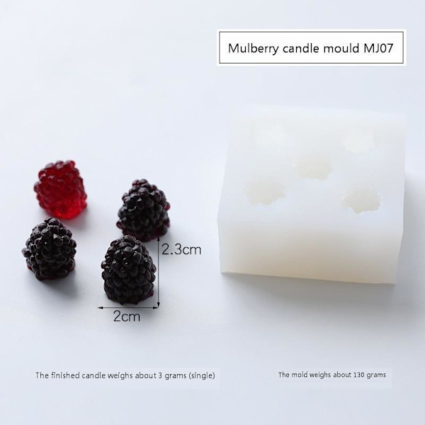 ljusformar ljus stearinljus DIY gjutformar i silikonform MJ07 Mulberry Fruit